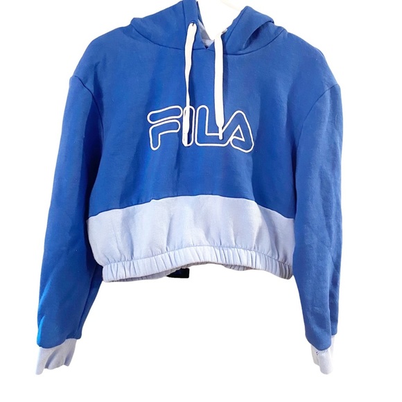 FILA Cropped Blue Hoodie - Picture 2 of 5